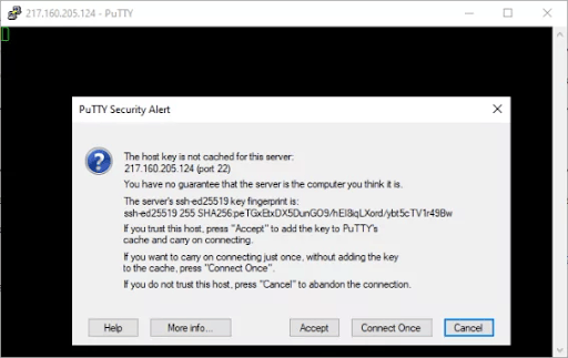 Establish an SSH connection